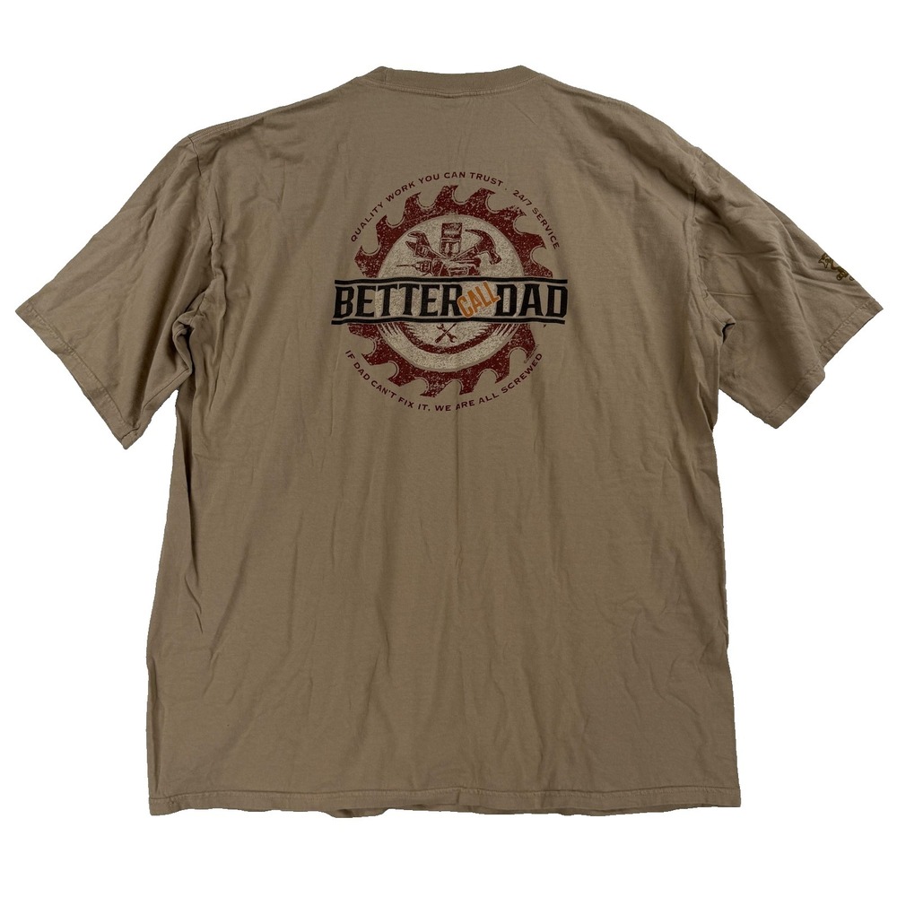 Vintage Crazy Shirts Shirt Mens 2XL Brown Better Call Dad Graphic Tee T-Shirt